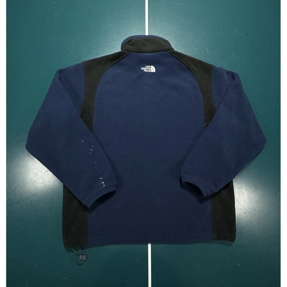 Vintage The North Face Khumbu Jacket Mens Large Navy Black Full Zip Fleece Flaw*